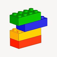 Lego collage element vector. Free public domain CC0 image.