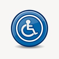 Disability icon clipart, illustration vector. Free public domain CC0 image.