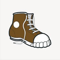 Brown shoe clipart, illustration. Free public domain CC0 image.