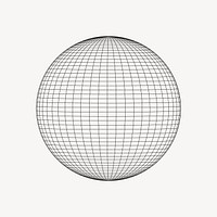 Round grid clipart, illustration psd. Free public domain CC0 image.