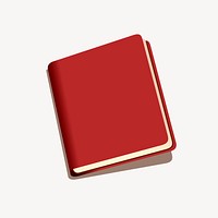 Red book clipart, illustration vector. Free public domain CC0 image.