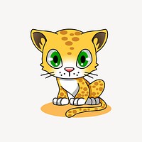 Cheetah illustration. Free public domain CC0 image.