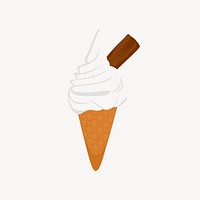 Soft serve illustration. Free public domain CC0 image.