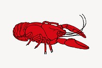 Lobster collage element vector. Free public domain CC0 image.