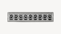 Decorative pattern clipart, illustration vector. Free public domain CC0 image.