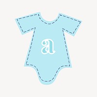 Baby onesie clipart, illustration. Free public domain CC0 image.