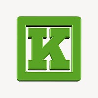 K alphabet illustration. Free public domain CC0 image.