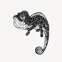 Chameleon clip art vector. Free public domain CC0 image.