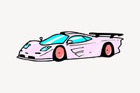 Pink sports car clip art vector. Free public domain CC0 image.