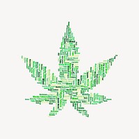 Cannabis leaf clip art vector. Free public domain CC0 image.
