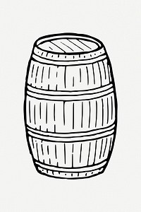 Barrel clip art psd. Free public domain CC0 image.