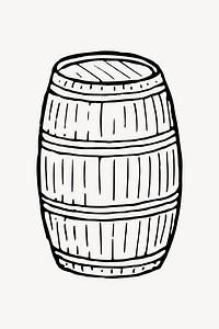 Barrel clip art vector. Free public domain CC0 image.