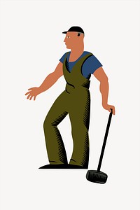 Miner clip art psd. Free public domain CC0 image.