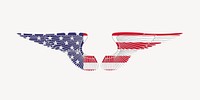 American  flag wings clip  art. Free public domain CC0 image.