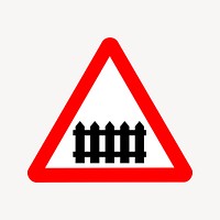 Crossing barrier  sign clip art vector. Free public domain CC0 image.