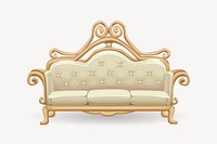 Couch clipart vector. Free public domain CC0 image.