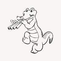 Musician crocodile clip  art. Free public domain CC0 image. . Free public domain CC0 image.