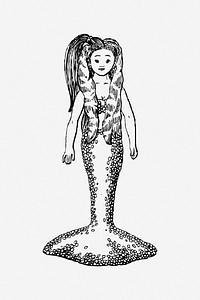 Mermaid clip art vector. Free public domain CC0 image.