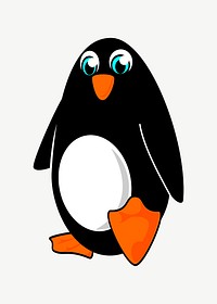 Penguin illustration vector. Free public domain CC0 image.