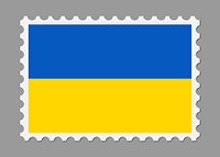 Ukraine stamp illustration psd. Free public domain CC0 image.