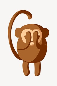 Monkey illustration. Free public domain CC0 image.