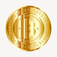 Bitcoin illustration. Free public domain CC0 image.