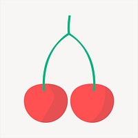 Cherries illustration psd. Free public domain CC0 image.