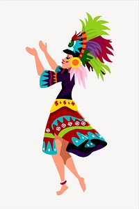 Sinulog Ballet Dancer clip art vector. Free public domain CC0 image.