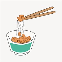 Natto illustration. Free public domain CC0 image.