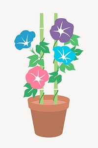 Flower pot clip art vector. Free public domain CC0 image.