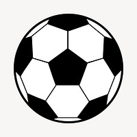 Soccer ball clipart illustration vector. Free public domain CC0 image.