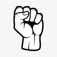 Fist clipart illustration vector. Free public domain CC0 image.