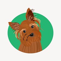 Yorkshire Terrier dog illustration. Free public domain CC0 image.