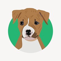 Pit bull dog illustration vector. Free public domain CC0 image.