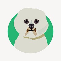 Bichon Fris&eacute; dog illustration vector. Free public domain CC0 image.