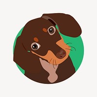 Dachshund dog illustration vector. Free public domain CC0 image.