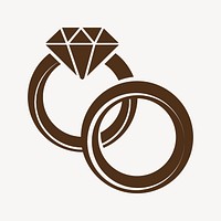 Diamond rings illustration psd. Free public domain CC0 image.