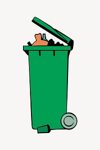 Trash illustration psd. Free public domain CC0 image.