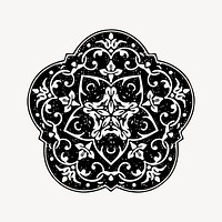 Persian ornament clipart illustration vector. Free public domain CC0 image.