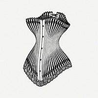 Corset clipart illustration psd. Free public domain CC0 image.