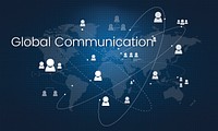 Illustration of global communication network technology