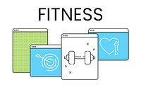 Healthy lifestyle fitness website homepage application