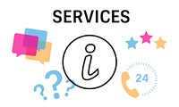 Illustration of contact us online customer services