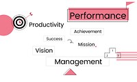 Business management diagram icon graphic