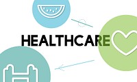 Health wellness food heart icon graphic