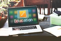 Pencil Icon Online Education Learning Graphic Concept