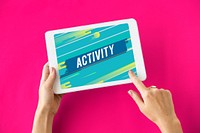 Activity leisure word digital graphic