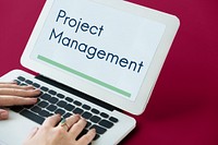 Project management organization word concept