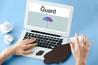 Warranty Security Safety Protection Guard Guarantee Umbrella Icons Symblos