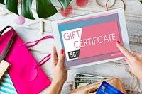 Gift Card Voucher Coupon Graphic Concept